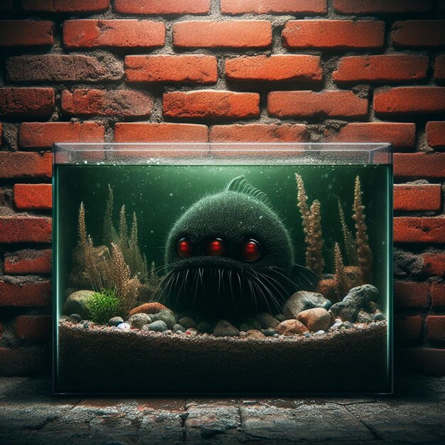 Photo a creature inside an aquarium