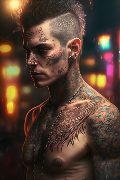 Credible_man_with_tattoos_punk_hyper realistic_cinematic