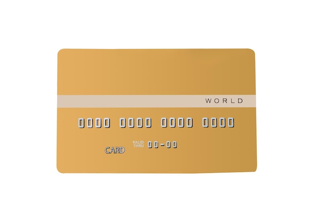 credit bank card isolated on white background