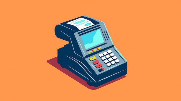 A credit card being swiped through a payment terminal closeup AI generated