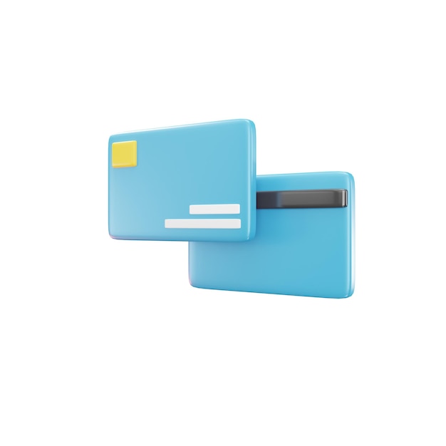 Photo credit card icon. 3d illustration