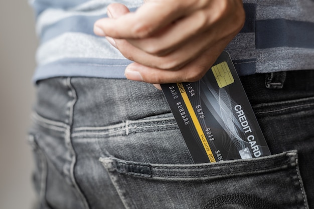 Credit card in pocket