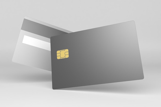 Credit Card V.1 Perspective Side Isolated In White Background