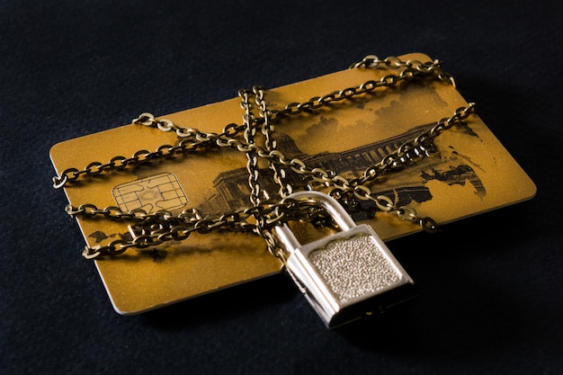 Credit card with chain