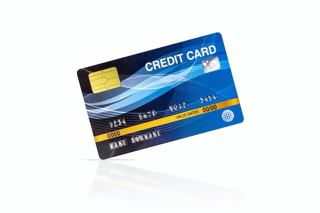 Credit cards mockup on white background