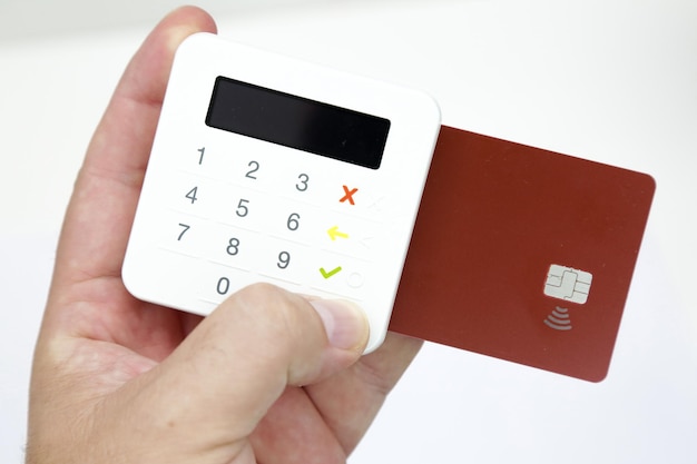 Credit and debit card machine for purchases