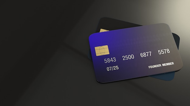 Creditcard het 3d teruggeven voor bedrijfsconcept.