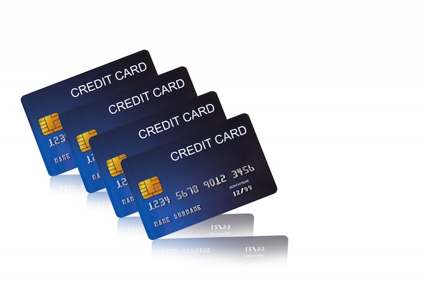 Creditcard op witte achtergrond e-shopping marketing