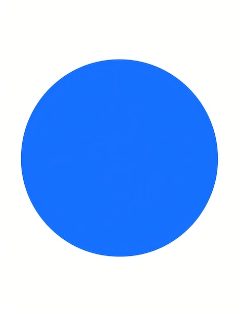 Foto creëer een eenvoudige 2d blauwe cirkel op een witte achtergrond generatieve ai