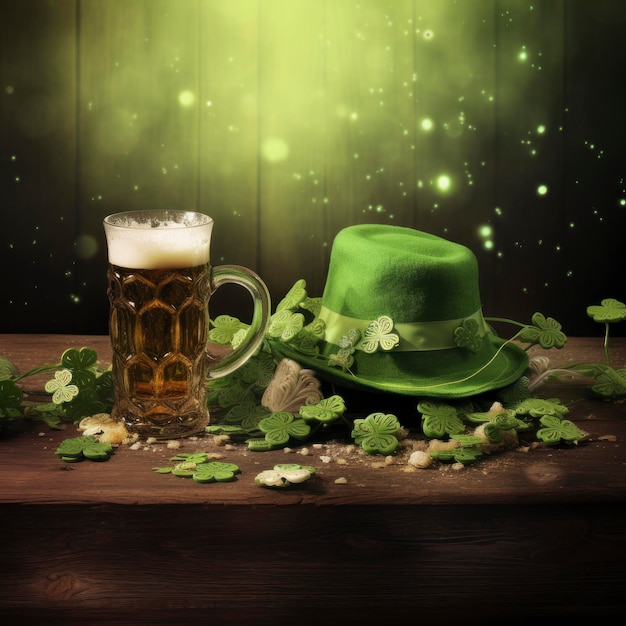 Creëer een Ierse achtergrondontwerp voor St. Patrick's Day.