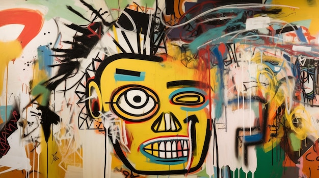 Creëer een jaloezie beeld in Basquiat Meese en Kandinsky stijl