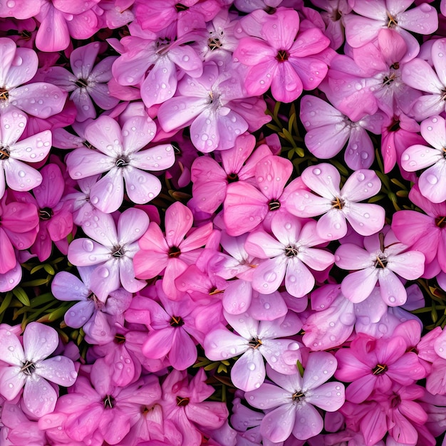 Creeping Phlox Known as Moss Pink or Mountain Phlox Flowering Plant in the Family Polemoniaceae