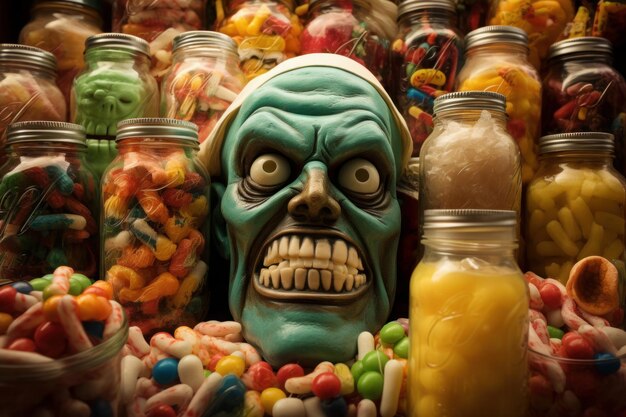 Creepy candy carnival halloween treats photo