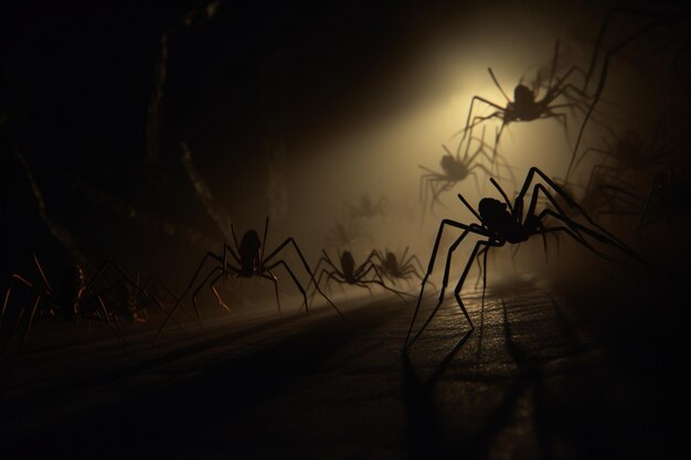 Photo creepy crawling insect shadows shadows of creepy c 00208 01