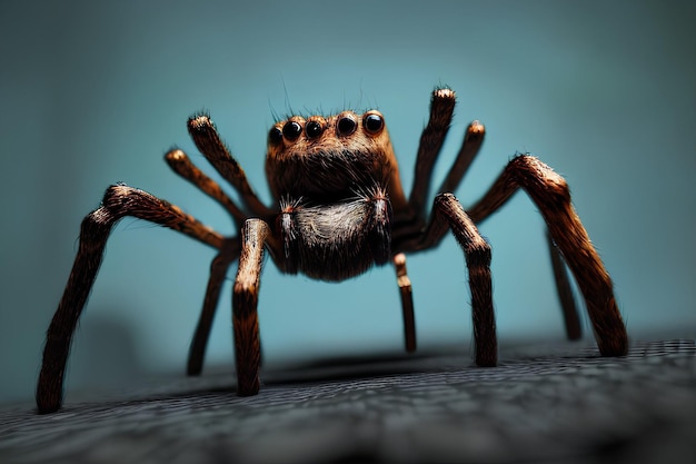 Creepy crawly spider in captivating closeup Perfect for nature and animal themes