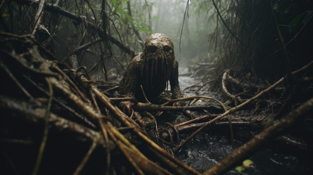 Creepy Creature of the Rainy Jungle