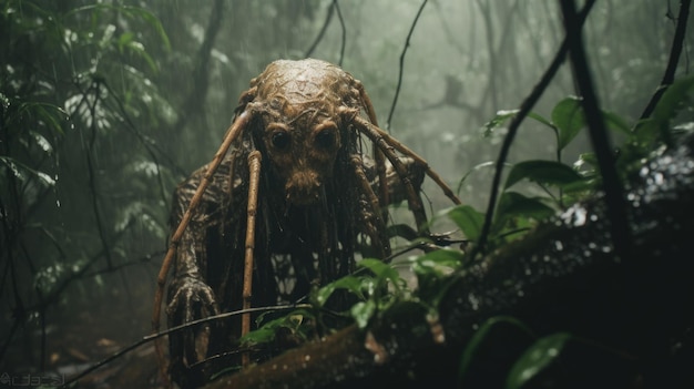 Creepy Creature of the Rainy Jungle