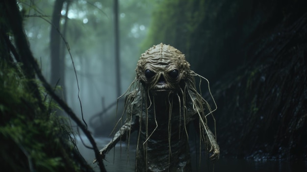 creepy creature woods rainy jungle 35mm film mysterious eerie atmospheric nature wildlife
