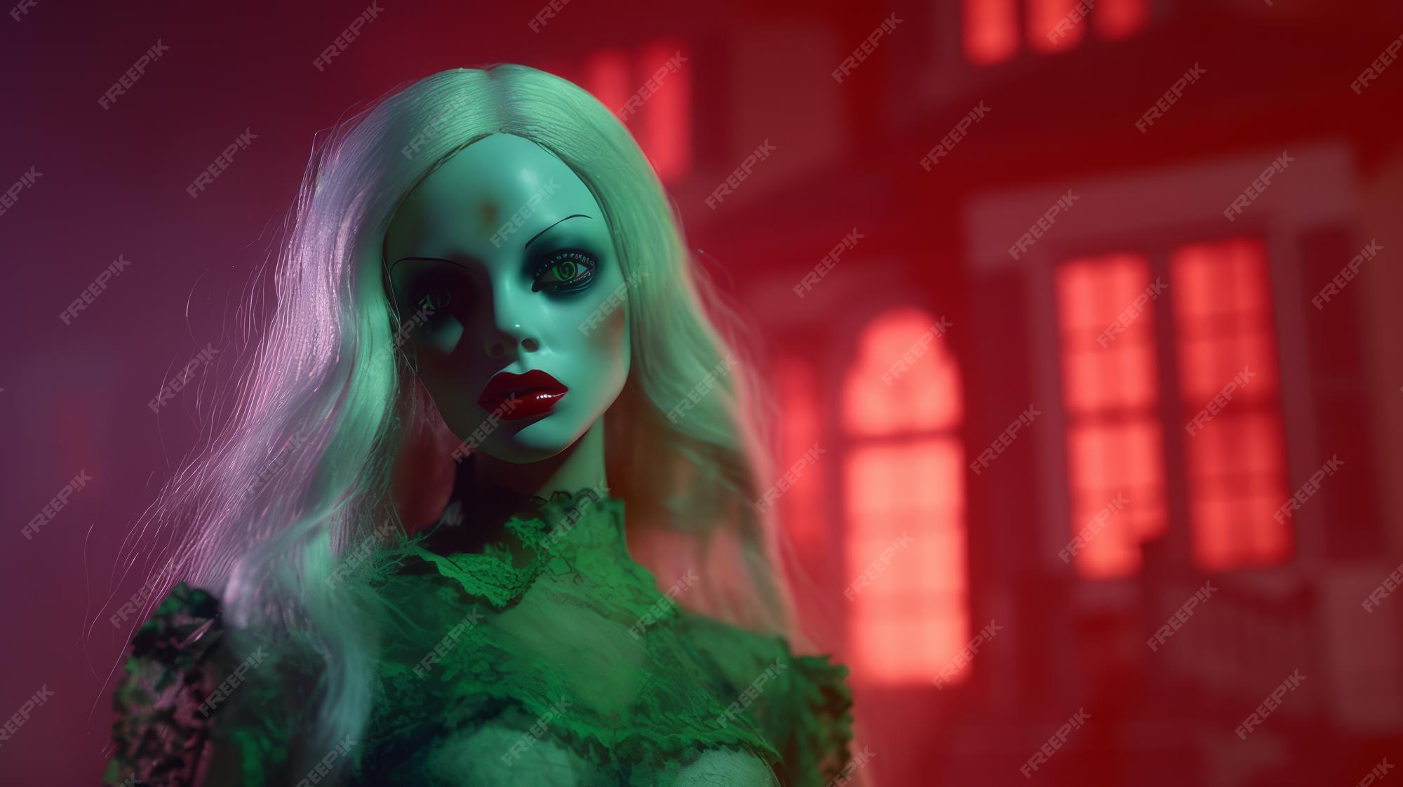 premium-ai-image-creepy-doll-at-night-against-the-backdrop-of-a-scary