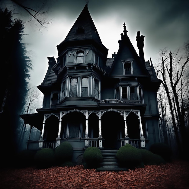 A Creepy Looking House In The Middle Of The Woods Creepy And Eerie Atmosphere Gothic Mansion