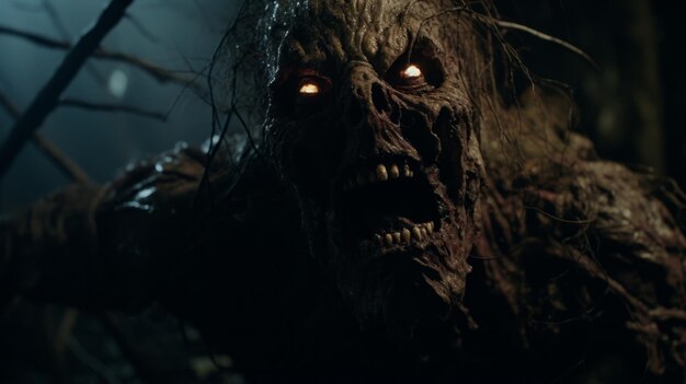 Creepy Lord Of The Dead Zombie Unreal Engine 5 Vines Close-up is een film van het tijdperk van de creepy Lord of the Dead.