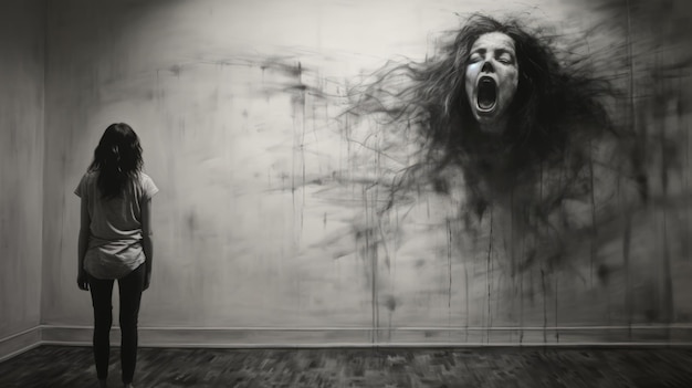 Creepy Paintings Stark Blackandwhite Photography With Intense Movement Expression