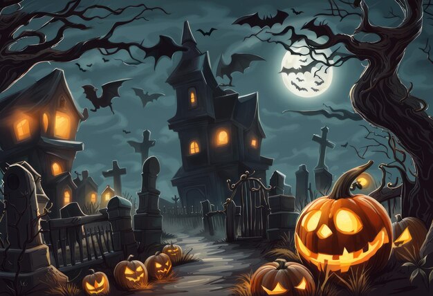 Creepy and Spooky Halloween Background