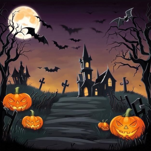 Creepy and Spooky Halloween Background