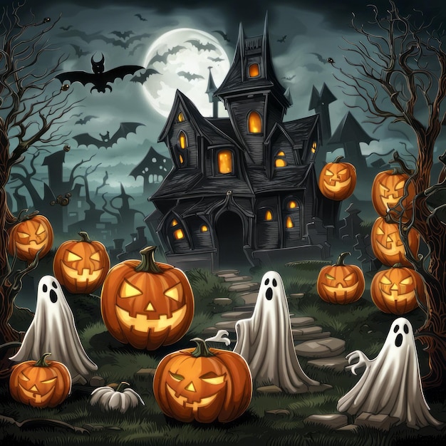 Creepy and Spooky Halloween Background