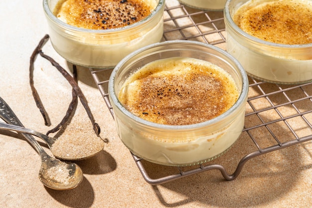 Creme brulee dessert