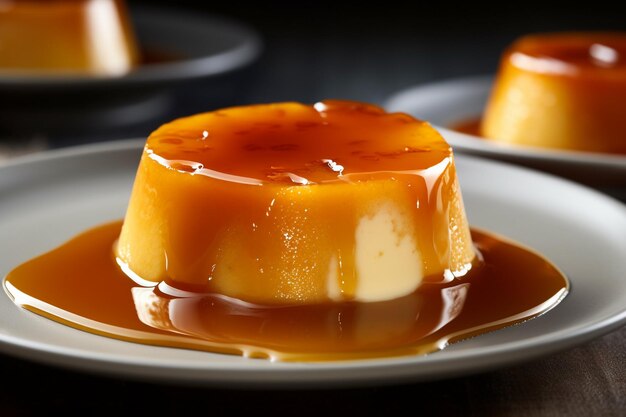 Foto creme caramel flan caramel pudding