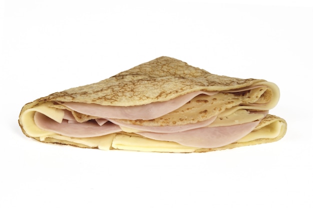 Crepe on white background