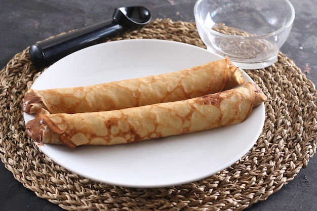 Crepes con gelato e nutella