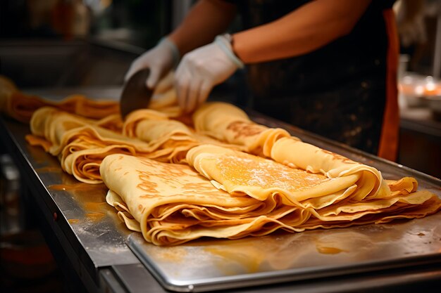 Photo crepes made artisan presented elong