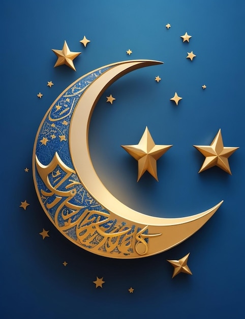 blue crescent moon wallpaper