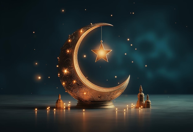 Crescent With Hanging Star