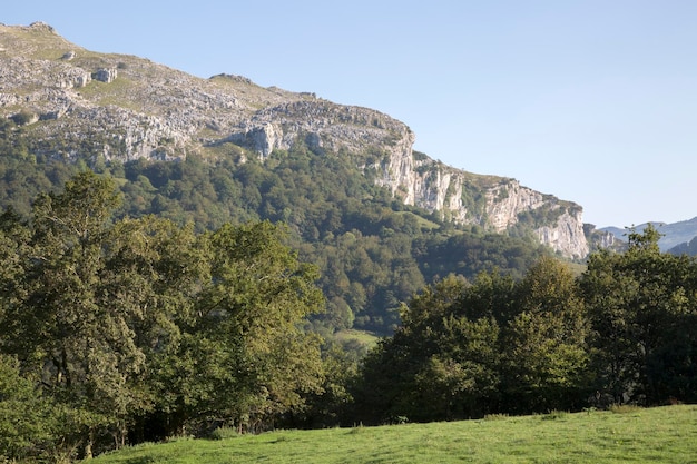 Crest of Hill in Busampiro Peaks, Lierganes, Cantabria, Spain