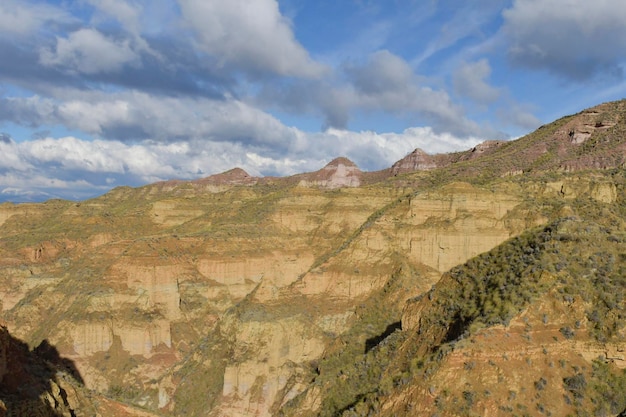 Crests and cliffs of the badlands of gorafe  granada