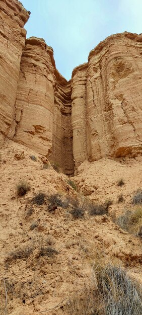 Crests and cliffs of the badlands of gorafe  granada