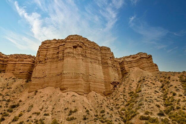 Crests and cliffs of the badlands of gorafe  granada