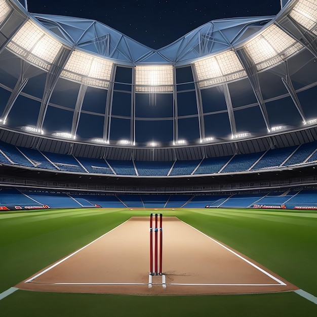 Cricket stadium at night Background