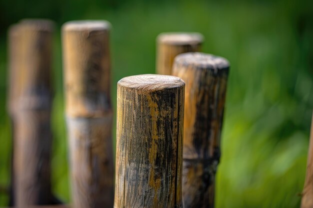 Photo cricket stumps in the summer