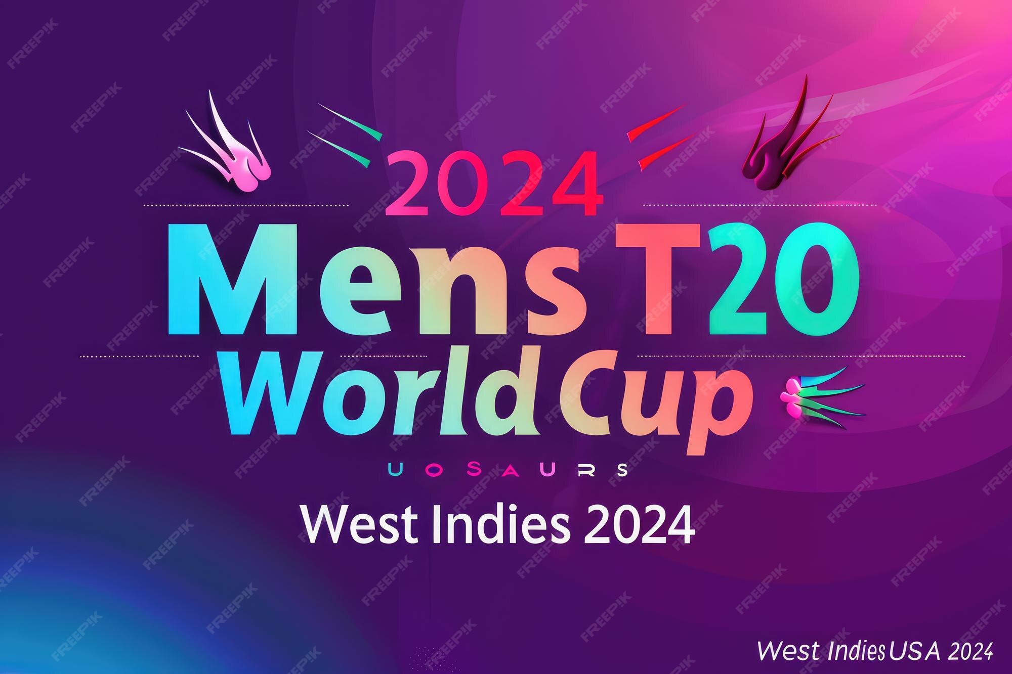 Premium Photo Cricket Tournament Logo_4 text written on 2024 ICC Mens T20 World Cup West