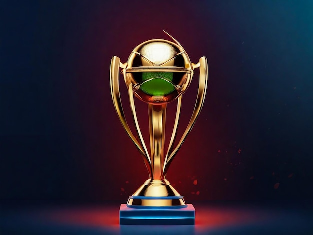 cricket trofee geïsoleerde achtergrond 3d rendering illustratie