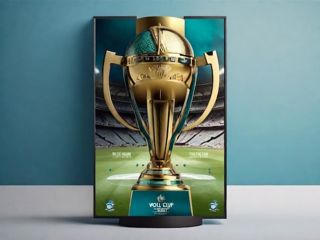 Foto cricket trofee geïsoleerde achtergrond 3d rendering illustratie