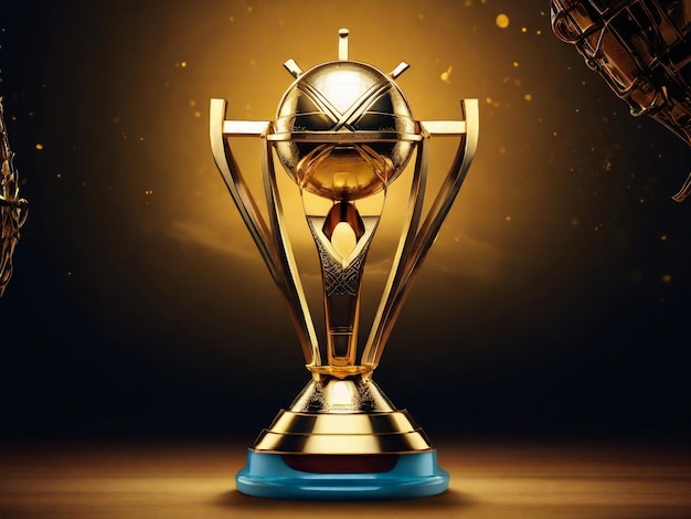 Cricket wereldbeker 2024 trofee poster sociale media sjabloon