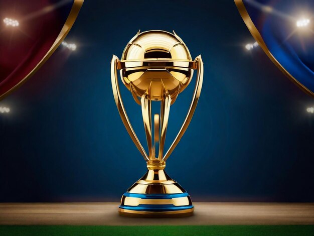 Cricket wereldbeker 2024 trofee poster sociale media sjabloon