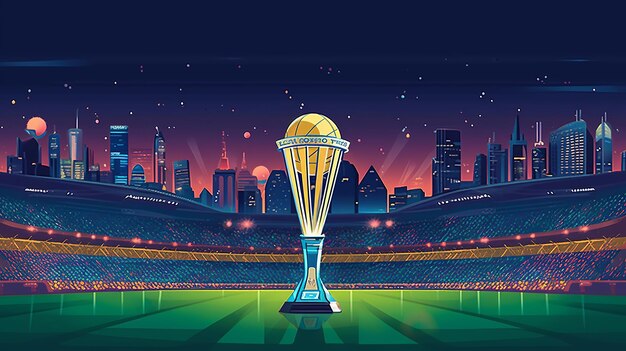 Cricket world cup trophy generative ai