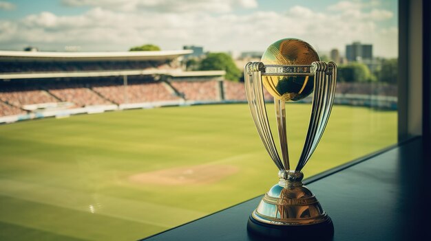 Cricket world cup trophy Generative ai