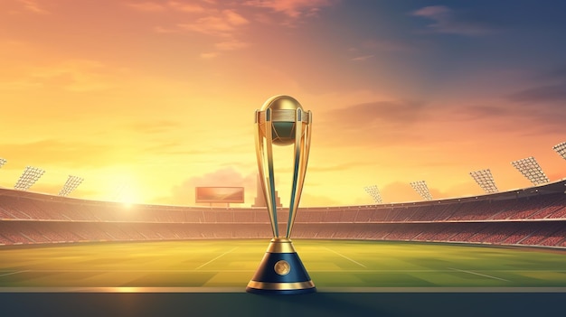 Cricket world cup trophy generative ai